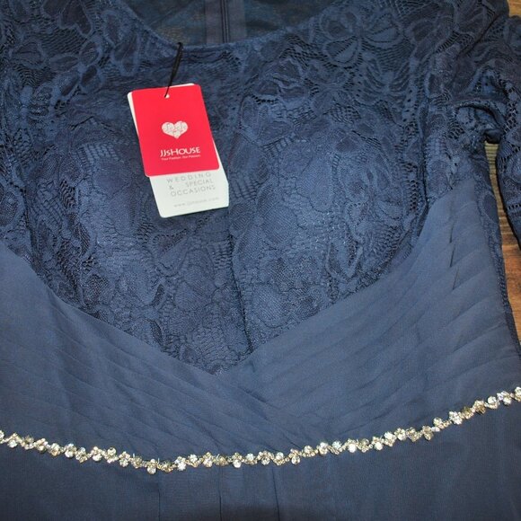 JJ's House Mother of the Bride Dress 3/4 Sleeve Knee Length 12 NWT - Picture 4 of 5